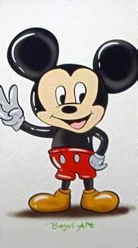 CARA MENGGAMBAR MICKEY MOUSE DARI ANGKA "8" #art #ayomelukis #drawing #howtodraw #drawingtutorial