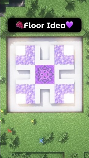 Simple Aesthetic Purple Floor Design Idea In Minecraft! 🍇💜