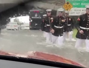 She said a prayer to be saved and within 45 seconds, half a dozen Marines came to her rescue. 💪 | Burlington Free Press