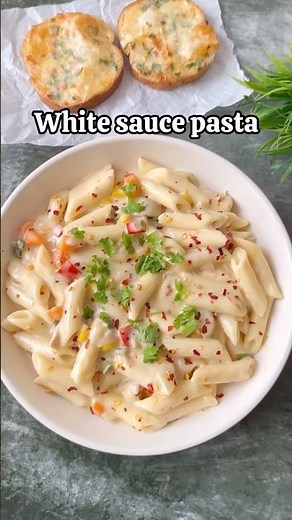 The ONLY Creamy White Sauce Pasta Recipe You'll EVER Need! @FlavoursOfFood #whitesaucepasta #pasta