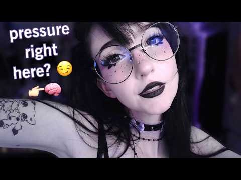 asmr ☾ scalp Exam... from a tsundere goth girl 😇 [fluffy mic, headache cure, soft spoken]