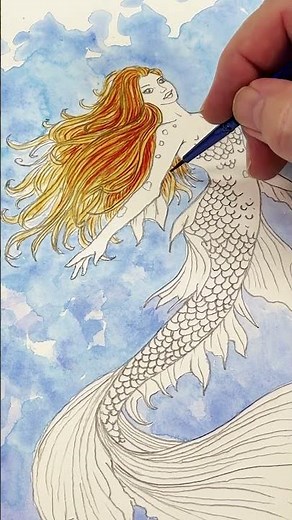 How to draw a mermaid 🧜‍♀️Full tutorial on our channel