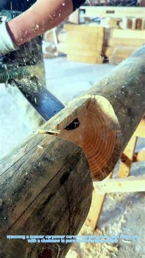 Crafting Perfect Log Tenons for a Wooden Pavilion, One Cut at a Time