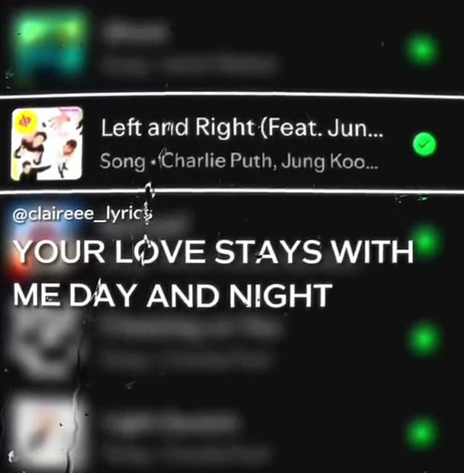 left and right . #leftandright #spotify #lyrics_songs | left and right song