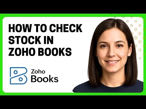 How to Check Stock in Zoho Books
