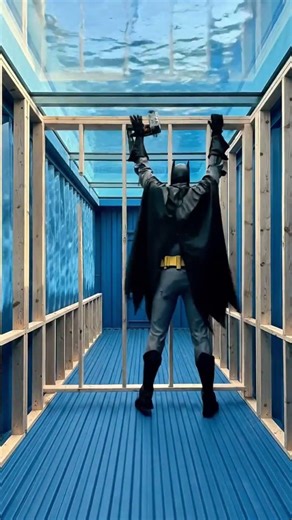 The Batman Built a Secret Container Home Inside The Pool !