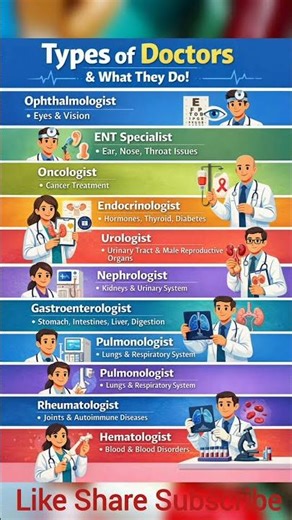Types of Doctors & Their Specialties | Know Which Doctor to Visit 🩺