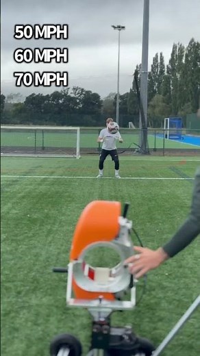 Goalkeeper vs Ball Machine | 50, 60, 70 MPH Challenge!