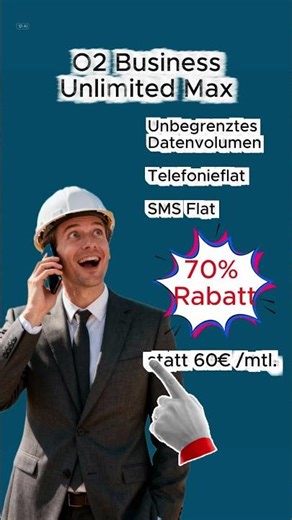 O2 Business Aktion mit bis zu 70% Rabatt