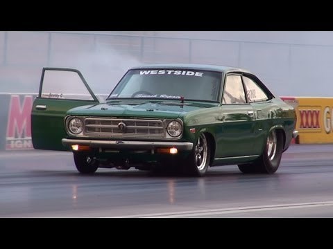 2JZ POWERED DATSUN 1200 COUPE RUNS 7.67 @ 182 MPH SYDNEY DRAGWAY 18.1.2013