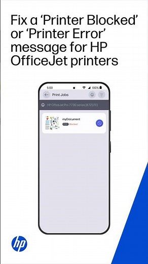 「プリンタがブロックされました」または「プリンタエラー」メッセージを修正する | HP OfficeJetプリンター #shorts