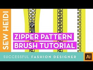 Zipper Tooth Pattern Brush in Illustrator