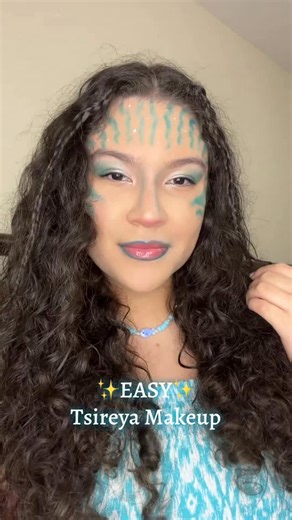 Tina Palazzi| Film & TV| Relatable Comedy| Beauty on Instagram: "*EASY* Tsireya from Avatar The Way of Water makeup tutorial 💙🌊✨ @bubble Cosmic Silk Hydrating Milky Toner @cerave Daily Moisturizing Face and Body Lotion for Normal to Dry Skin Maybelline NY Fit Me Matte + Poreless Oil Free Liquid Foundation - Shade: 220 Natural Beige Maybelline Super Stay Up to 30HR Wear Lumi-Matte Longwear Foundation - Shade: 129 @lagirlcosmetics Pro.Conceal Color Corrector - Shade: Flat White @nyxcosmetics Bar