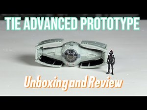 Star Wars Jazwares Micro Galaxy Squadron Series 10 Tie Advanced Prototype Fighter Toy Unboxing