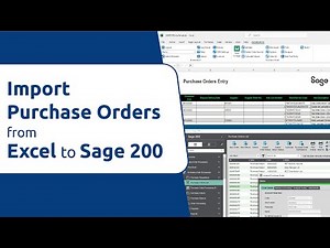 How to Import Purchase Orders from Excel to Sage 200