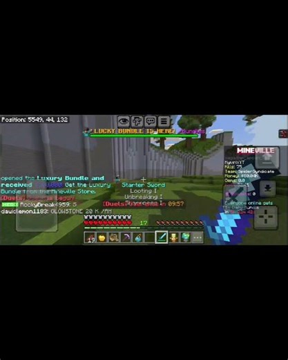 I win w times in Mineville server #minecraft