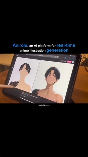 AI in 24 hours | Anirole, an AI platform for real-time anime illustration generation | Instagram