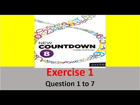 Class 8 Math Exercise-1 Question 1 to 7 || New countdown third edition class 8 Exercise 1