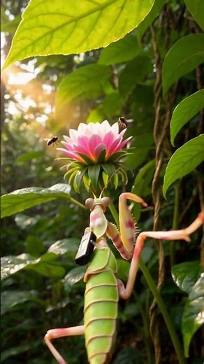 Spiny Flower Mantis Micro-Cam: Inside the Hidden Flower Jungle