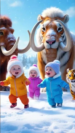 Cute Babies and the Ice Age | Funny Kids Adventure Story | English + Telugu