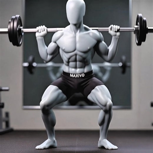 Deep Squat = Real Strength 💥 | Barbell Back Squat Form . . . . #NaturalBodybuilding #GymShorts #WorkoutShorts #DailyWorkout #IndianGym #MuscleBuilding #MAXIVO #gym #gymworkout | Maxivo