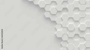 Abstract motion background from random moving hexagons, seamless loop animation Stock Video