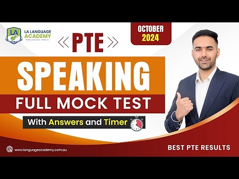 PTE Speaking Full Mock Test with Answers | October 2024 | LA Language academy PTE NAATI IELTS