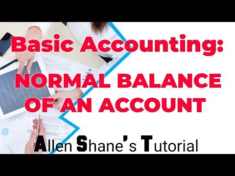 Basic Accounting: NORMAL BALANCE OF AN ACCOUNT (video #15)