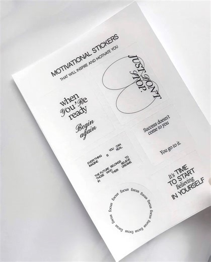 Motivational Stickers, Transparent and Glossy, Made of Vinyl | Clear Stickers | Accessories for Journaling, Planners, Albums and Much More... - Etsy