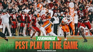 1.6K views · 63 reactions | This week's Terminix Service, Inc. Pest Play of the Game was also just the SECOND play of the game against South Carolina! Listen to Don Munson and Tim Bourret react as Khalil Barnes gets the scoop and score against the Gamecocks  | Clemson Athletics | Facebook