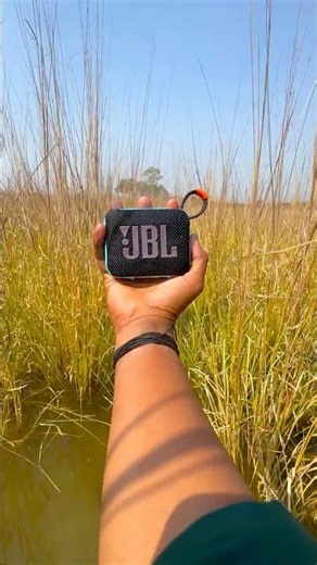 Jbl go4 speaker throw in water pound for bass testing