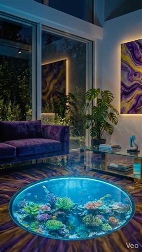 Unbelievable Purple Epoxy Floor & Hidden Aquarium | Turning a Boring Room into a LUXURY Masterpiece