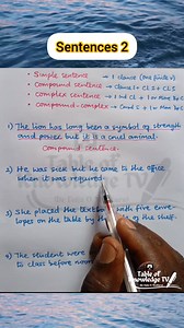 8.6K views · 127 reactions | Sentences 2: What type of sentence is each of the following? | Table of Knowledge TV | Facebook