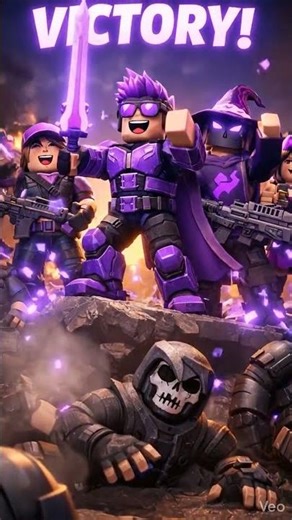 We Beat Black Team! Join Purple Team Today. #roblox #purpleteam #game #ai