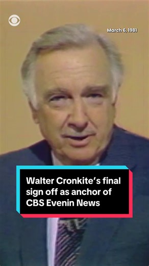 This month in 1981, CBS Evening News anchor Walter Cronkite signed off with his trademark line, “And that’s the way it is,” for the final time after 19 years behind the desk. #waltercronkite #history #historytok #journalism #news