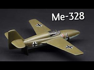 A 3 Hour Build! PM Model Messerschmitt Me-328 V1/V2 Plastic Model Kit - Build & Review