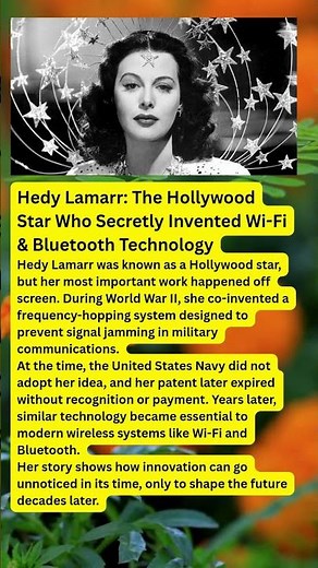 Hedy Lamarr: The Hollywood Star Who Secretly Invented Wi-Fi & Bluetooth Technology