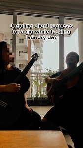 When life gives you chords and chores, you rock both! 🎸🧺 Playing “Old Friends” by Simon & Garfunkel 🎶💕#Multitasking #Guitar #CoupleGoals #OldFriends #simonandgarfunkel | Jenny and Jeff