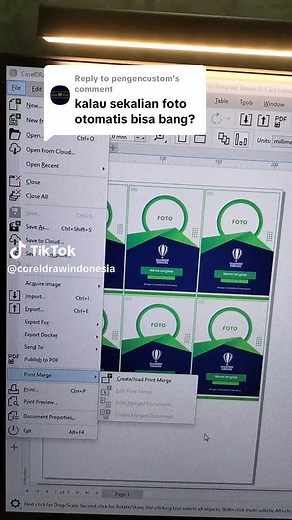 Print Merge ID Card dengan Foto di Corel Draw