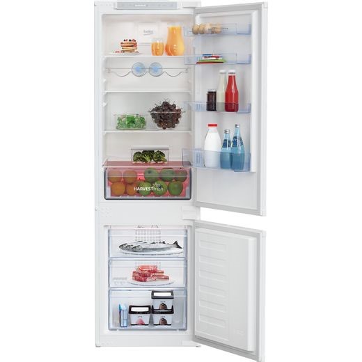 Beko HarvestFresh™ BCFD4V73 178cm 70/30 Integrated Frost Free Fridge Freezer with Sliding Door Fixing Kit - White - E Rated