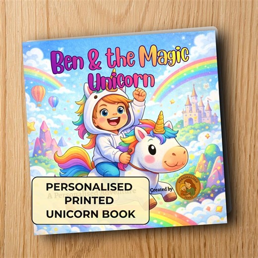 Personalised Unicorn Book for Kids Custom Name Story Book Magical Unicorn Gift Girls Boys Ages 2–8 - Etsy