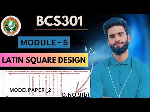 Latin Square Design Problem |BCS301 Solved Model Paper-2 | Q.No.9(b)