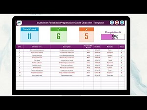 Customer Feedback Preparation Guide Checklist in Excel