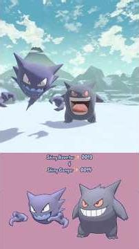 Shiny Gengar ✨ 0094 & Shiny Haunter ✨ 0093 caught in Pokemon Legends Arceus with Shiny Charm & MMO