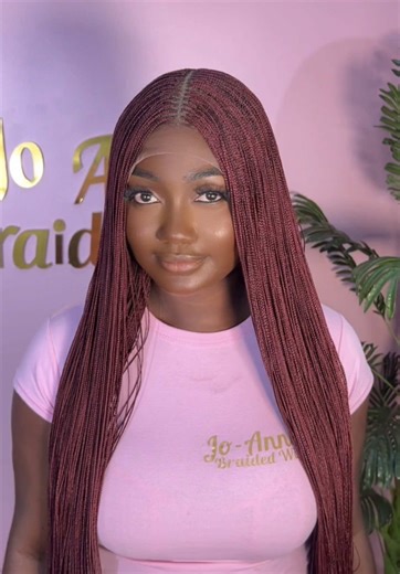 Wig joy 6 by 6 closure micro braid Model is wearing 28 inches This wig is too Gorgeous for words To order search the micro braids section of our website