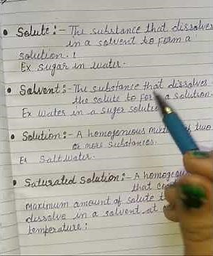 Definition Of Solute solvent And solution. Chemistry 🎯🔥