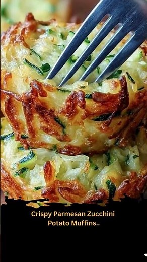 Crispy Parmesan Zucchini Potato Muffins