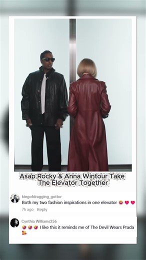 Asap Rocky & Anna Wintour Take The Elevator Together #rap #hiphop #asaprocky #short