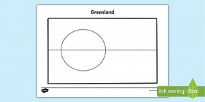 Greenland Flag Colouring Sheet
