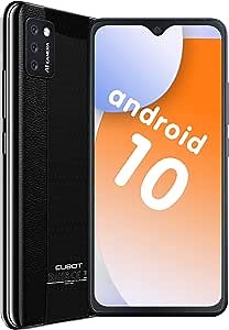 CUBOT Note 7 Smartphone Unlocked, 4G Unlocked Android Phones, 5.5 Inch Dewdrop Screen, 2GB RAM+16GB ROM, Android 10, 128GB Extendable by TF Card, Face ID Detection, Three Card Slots (Black)